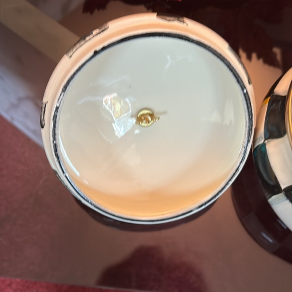 McKenzie Childs Courtly check squashed pot - Picture 3 of 5